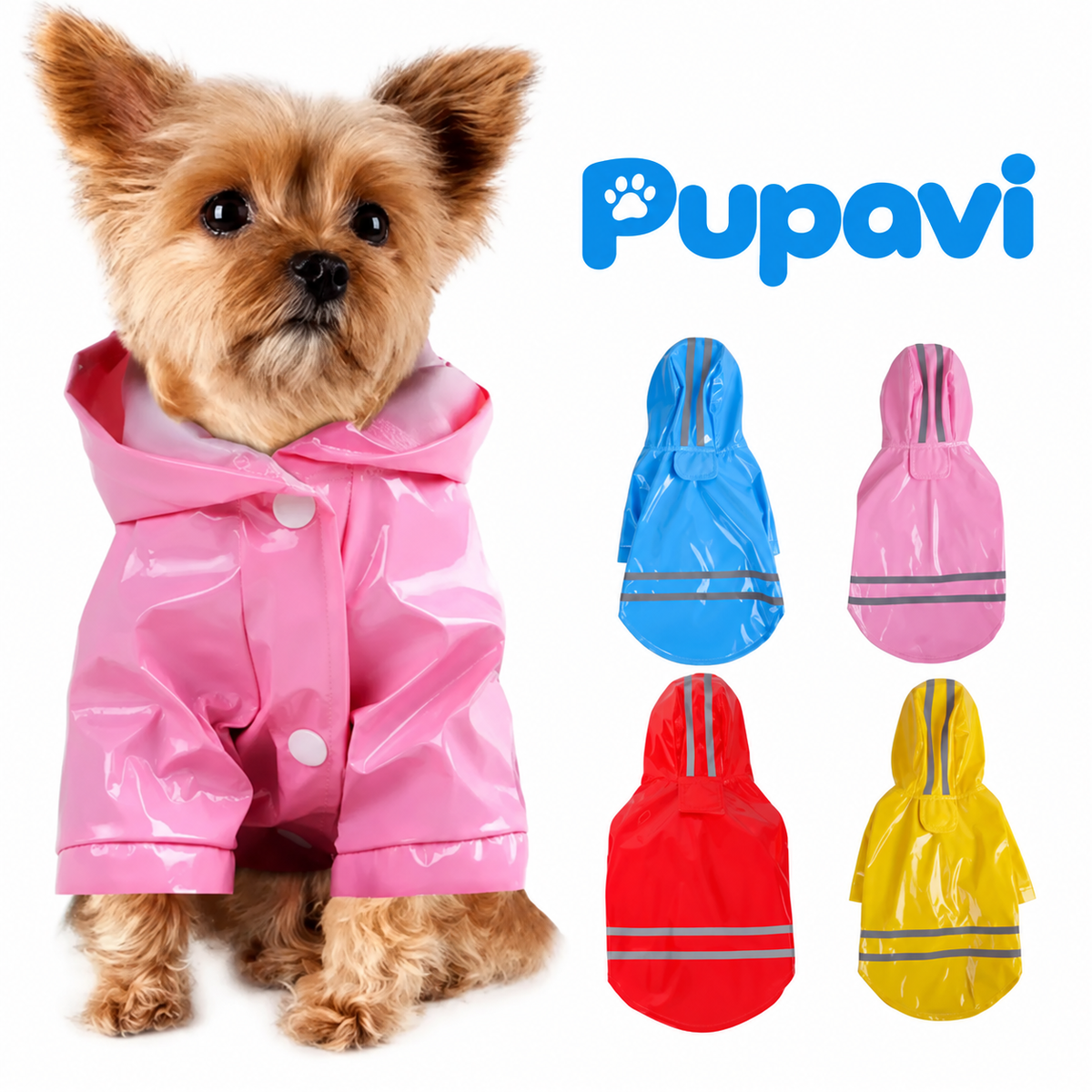 Impermeable reflectante para perros pequeños